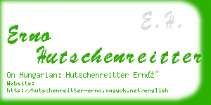 erno hutschenreitter business card